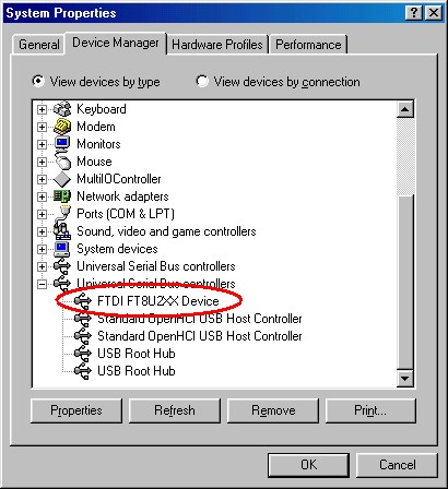 232-245 win 98 d2xx device manager